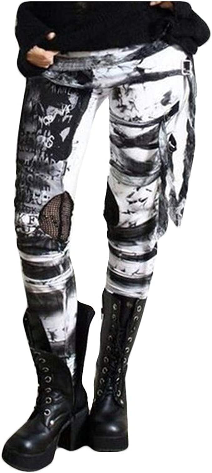 black and white leggings gothic boots