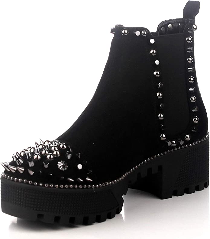 womens shoe with spikes on toetop